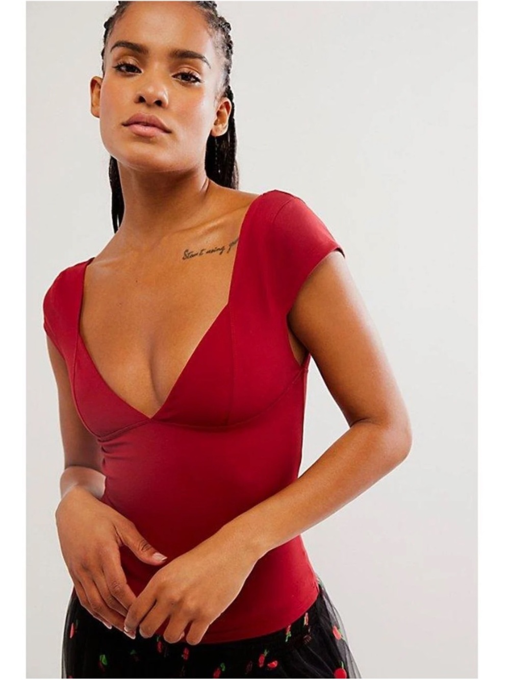 Intimately By Free People Women's Red Duo Corset Cami Size Small